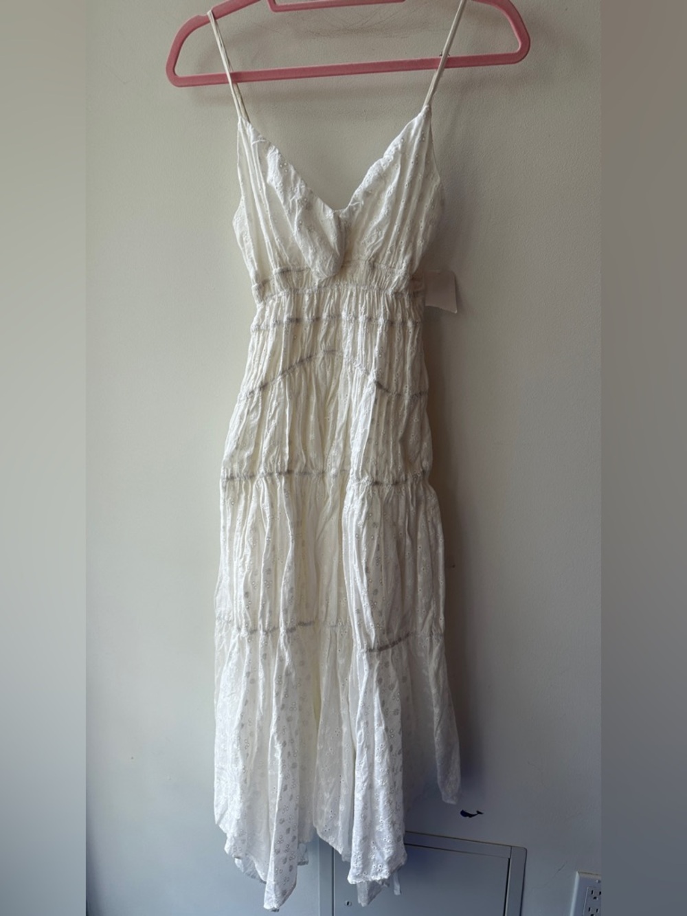 And The Why White Eyelet Midi Dress P2P 14 Size S